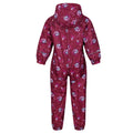 Raspberry Radiance - Back - Regatta Childrens-Kids Peppa Pig Unicorn Waterproof Puddle Suit