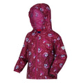 Raspberry Radiance - Side - Regatta Childrens-Kids Peppa Pig Packaway Waterproof Jacket