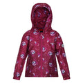 Raspberry Radiance - Front - Regatta Childrens-Kids Peppa Pig Packaway Waterproof Jacket