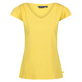 Maize Yellow - Front - Regatta Womens-Ladies Francine V Neck T-Shirt