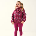 Raspberry Radiance - Back - Regatta Childrens-Kids Muddy Puddle Peppa Pig Unicorn Padded Jacket