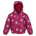 Raspberry Radiance - Front - Regatta Childrens-Kids Muddy Puddle Peppa Pig Unicorn Padded Jacket
