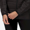 Black - Close up - Regatta Womens-Ladies Firedown Packaway Insulated Jacket