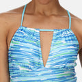Seascape - Close up - Regatta Womens-Ladies Halliday Brush Stroke One Piece Swimsuit