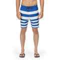 Lapis Blue - Side - Regatta Mens Hamza Striped Swim Shorts