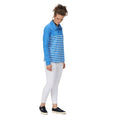Sonic Blue-White - Side - Regatta Womens-Ladies Camiola II Stripe Fleece Top