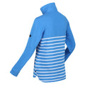 Sonic Blue-White - Close up - Regatta Womens-Ladies Camiola II Stripe Fleece Top