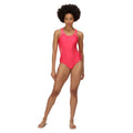 Rethink Pink-Tropical Pink - Close up - Regatta Womens-Ladies Active One Piece Swimsuit