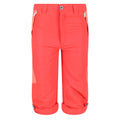 Neon Peach-Fusion Coral - Front - Regatta Childrens-Kids Sorcer V Mountain Trousers