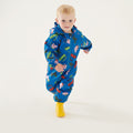 Imperial Blue - Side - Regatta Childrens-Kids Pobble Peppa Pig Car Waterproof Puddle Suit