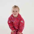 Pink Fusion - Side - Regatta Childrens-Kids Pobble Peppa Pig Floral Waterproof Puddle Suit