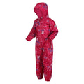 Pink Fusion - Pack Shot - Regatta Childrens-Kids Pobble Peppa Pig Floral Waterproof Puddle Suit