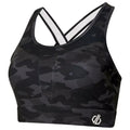 Powder Pink - Close up - Dare 2B Womens-Ladies The Laura Whitmore Edit - Mantra Camo Recycled Sports Bra