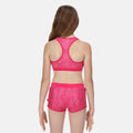 Pink Fusion - Side - Regatta Girls Hosanna Animal Print Swim Shorts