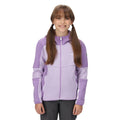 Pastel Lilac-Light Amethyst - Back - Regatta Childrens-Kids Dissolver V Full Zip Fleece Jacket