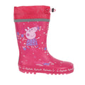 Pink Fusion - Back - Regatta Childrens-Kids Splash Peppa Pig Tropical Wellington Boots