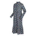 Blue - Back - Regatta Womens-Ladies Orla Kiely Water Floral Long-Sleeved Midi Dress