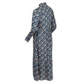 Blue - Side - Regatta Womens-Ladies Orla Kiely Water Floral Long-Sleeved Midi Dress