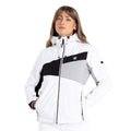 White-Black - Lifestyle - Dare 2B Womens-Ladies Ice Gleam III Ski Jacket