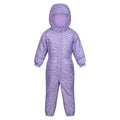 Pansy - Front - Regatta Childrens-Kids Splat II Zebra Print Waterproof Puddle Suit