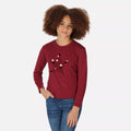 Dark Pimento - Side - Regatta Childrens-Kids Wenbie III Stars Long-Sleeved T-Shirt