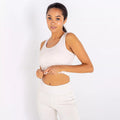 Barley White - Pack Shot - Dare 2B Womens-Ladies Lounge About Crop Top