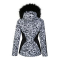 White-Black - Back - Regatta Womens-Ladies Julien Macdonald Mastery Animal Print Ski Jacket