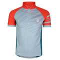 Trail Blaze Orange-Fortune Green - Front - Dare 2B Childrens-Kids Speed Up Cycling Jersey