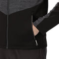 Black-Dark Grey - Close up - Regatta Mens Farson II Soft Shell Jacket