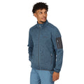 Stellar Blue - Close up - Regatta Mens Newhill Marl Full Zip Fleece Jacket