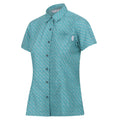 Bristol Blue - Side - Regatta Womens-Ladies Mindano VII Blossom Short-Sleeved Shirt