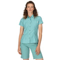 Bristol Blue - Close up - Regatta Womens-Ladies Mindano VII Blossom Short-Sleeved Shirt