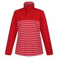 Miami Red-White - Front - Regatta Womens-Ladies Bayla Striped Button Neck Sweatshirt