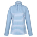 Powder Blue-White - Front - Regatta Womens-Ladies Bayla Striped Button Neck Sweatshirt
