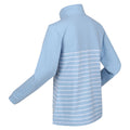 Powder Blue-White - Lifestyle - Regatta Womens-Ladies Bayla Striped Button Neck Sweatshirt