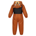 Copper Almond-Black - Back - Regatta Childrens-Kids Mudplay III Bear Waterproof Puddle Suit