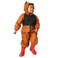 Copper Almond-Black - Side - Regatta Childrens-Kids Mudplay III Bear Waterproof Puddle Suit