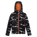 Burnt Copper-Black - Lifestyle - Regatta Childrens-Kids Kyrell Camo Reversible Jacket