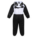 Black-White - Back - Regatta Childrens-Kids Mudplay III Panda Waterproof Puddle Suit
