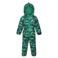 Jellybean Green - Front - Regatta Baby Penrose Monster Puddle Suit