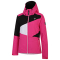 Pure Pink-Black - Side - Dare 2B Womens-Ladies Ice Colour Block Ski Jacket