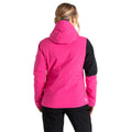 Pure Pink-Black - Pack Shot - Dare 2B Womens-Ladies Ice Colour Block Ski Jacket