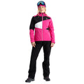 Pure Pink-Black - Close up - Dare 2B Womens-Ladies Ice Colour Block Ski Jacket