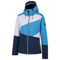 Swedish Blue-Moonlight Denim - Side - Dare 2B Womens-Ladies Ice Colour Block Ski Jacket