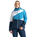 Swedish Blue-Moonlight Denim - Lifestyle - Dare 2B Womens-Ladies Ice Colour Block Ski Jacket
