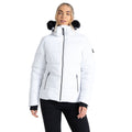 White - Lifestyle - Dare 2B Womens-Ladies Glamourize IV Ski Jacket