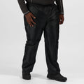 Black - Close up - Regatta Great Outdoors Mens Classic Pack It Waterproof Overtrousers