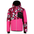 Pink-Black - Front - Dare 2B Childrens-Kids Traverse Graffiti Ski Jacket