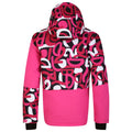 Pink-Black - Back - Dare 2B Childrens-Kids Traverse Graffiti Ski Jacket