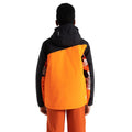 Puffins Orange-Black - Pack Shot - Dare 2B Childrens-Kids Humour II Geo Camo Ski Jacket